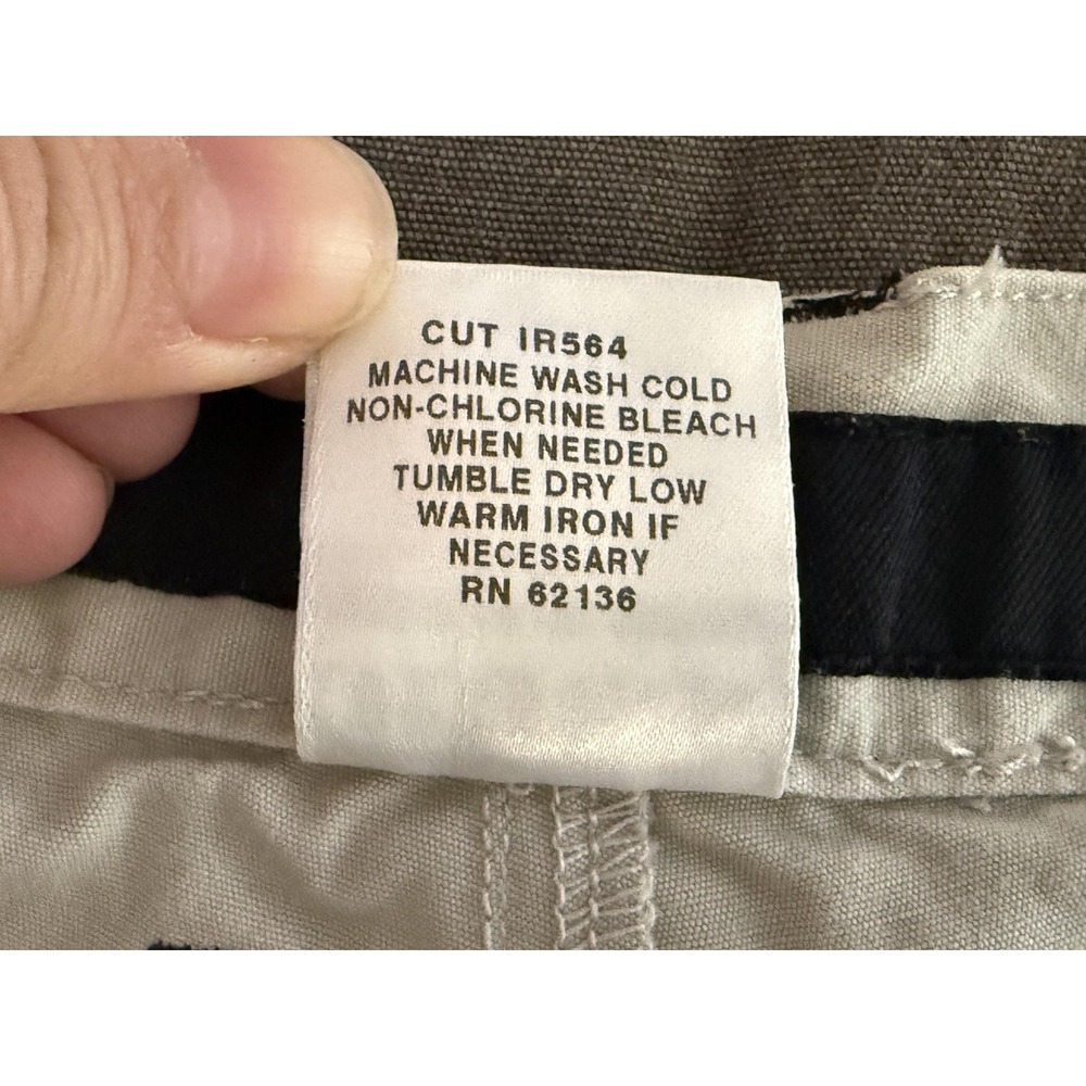 Guess Jeans Cargo Pants Mens 34x28 Gray Cotton Canvas Relaxed Fit Baggy Vintage - Picture 13 of 14